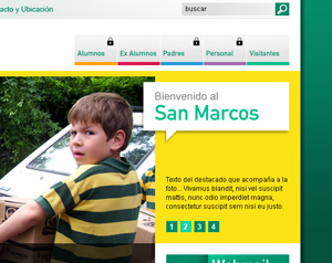 Sitio web institucional del colegio en San Isidro